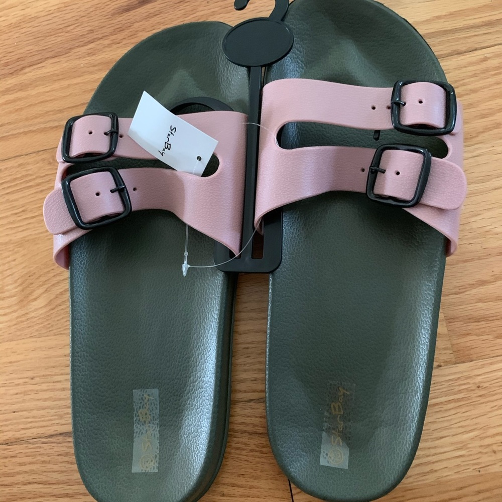 Double Buckle Water Proof casual Slides Sandals